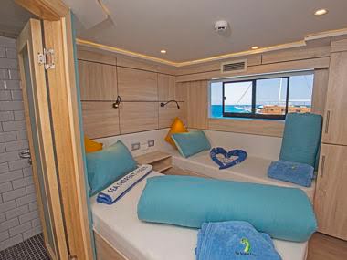 M/Y SS Serena Dreams - Upper Deck Twin Cabin